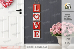Valentine Front Door Signs Bundle Laser Cut. Door Sign SVG Product Image 4
