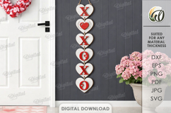 Valentine Front Door Signs Bundle Laser Cut. Door Sign SVG Product Image 9