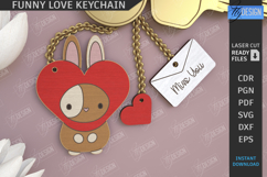 Valentine’s Day Love Keychains Laser Cut Bundle|Love Symbol Product Image 4