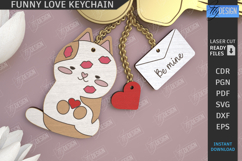 Valentine’s Day Love Keychain Laser Cut | Valentine&#039;s Symbol Product Image 1