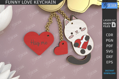 Valentine’s Day Love Keychains Laser Cut Bundle|Love Symbol Product Image 6