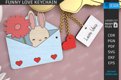 Valentine’s Day Love Keychains Laser Cut Bundle|Love Symbol Product Image 8