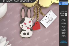 Valentine’s Day Love Keychain Laser Cut | Valentine&#039;s Symbol Product Image 1