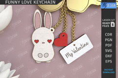 Valentine’s Day Love Keychain Laser Cut | Valentine&#039;s Symbol Product Image 1