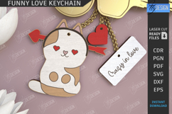 Valentine’s Day Love Keychain Laser Cut | Valentine&#039;s Symbol Product Image 1