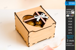 Valentine&#039;s Day Gift Box Laser Cut|Valentine&#039;s Candy Box SVG Product Image 1