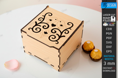 Valentine&#039;s Day Gift Box Laser Cut|Valentine&#039;s Candy Box SVG Product Image 1