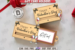Valentine Gift Card Holder with Sliding Cover Laser Cut Product Image 1