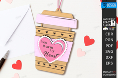 Valentine's Day Gift Card Holder Laser Cut|Romantic Gift Tag Product Image 1