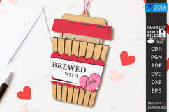 Valentine's Day Gift Card Holder Laser Cut|Romantic Gift Tag Product Image 1