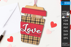 Valentine's Day Gift Card Holder Laser Cut|Romantic Gift Tag Product Image 1