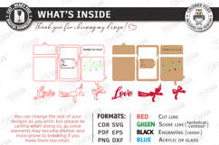 Valentine's Day Gift Card Holder Laser Cut|Romantic Gift Tag Product Image 3