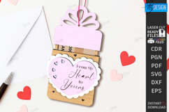 Valentine's Day Gift Card Holder Laser Cut|Romantic Gift Tag Product Image 1