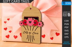 Valentine&#039;s Day Gift Card Tag Laser Cut|Hanging Gift Tag SVG Product Image 1