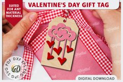 Valentine&#039;s Day Gift Tag Laser Cut. Valentine&#039;s Decor SVG Product Image 1