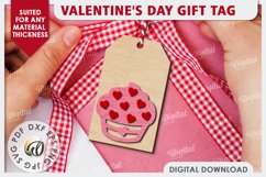 Valentine&#039;s Day Gift Tag Laser Cut. Valentine&#039;s Decor SVG Product Image 1