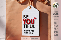 Valentine's Day Gift Tag Laser Cut. Valentine Gift SVG Product Image 1