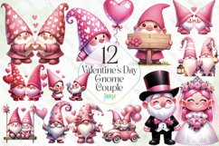 Valentine&#039;s Day Gnome Couple Sublimation Product Image 1