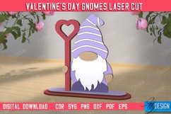 Valentine's Day Gnomes Laser Cut Bundle. Valentines Decor Product Image 3