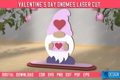 Valentine's Day Gnomes Laser Cut Bundle. Valentines Decor Product Image 4