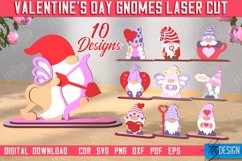 Valentine's Day Gnomes Laser Cut Bundle. Valentines Decor Product Image 1