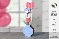 Valentine Heart Decorations Bundle Lasercut. Stand Decor SVG Product Image 2