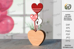 Valentine Heart Decorations Bundle Lasercut. Stand Decor SVG Product Image 4