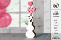 Valentine Heart Decorations Bundle Lasercut. Stand Decor SVG Product Image 9