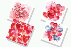 Valentine&#039;s Day Hearts Digital Paper Bundle Product Image 2