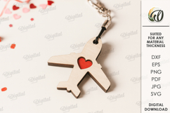 Valentine&#039;s Day Keychain Laser Cut. Valentine SVG Product Image 1