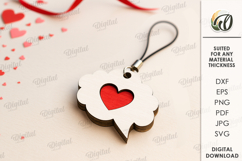 Valentine&#039;s Day Keychains Bundle Laser Cut. Valentine SVG Product Image 4