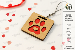 Valentine&#039;s Day Keychain Laser Cut. Valentine SVG Product Image 1