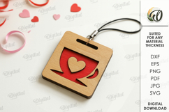 Valentine&#039;s Day Keychains Bundle Laser Cut. Valentine SVG Product Image 8