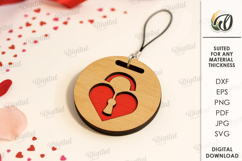 Valentine&#039;s Day Keychains Bundle Laser Cut. Valentine SVG Product Image 10