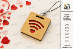 Valentine&#039;s Day Keychain Laser Cut. Valentine SVG Product Image 1