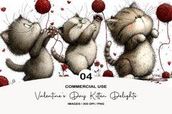 Valentine's Day Kitten Delights Valentines Day PNG Product Image 1