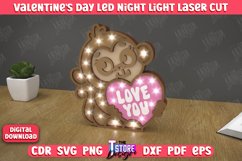 3D Layered Light | Valentine&#039;s Day Led Night Light | Monkey Product Image 1