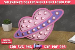 3D Layered Light | Valentine&#039;s Day Led Night Light | Heart Product Image 1
