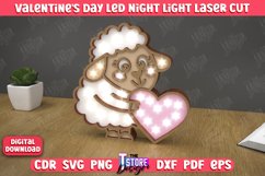 3D Layered Light | Valentine&#039;s Day Led Night Light | Sheep Product Image 1