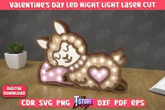 3D Layered Light | Valentine&#039;s Day Led Night Light | Sheep Product Image 1