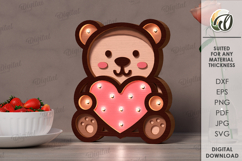 Valentine&#039;s Day Led Nightlight Laser Cut. Night Lamp SVG Product Image 1