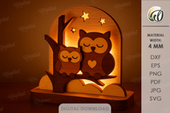 Valentine's Day Led Stand Laser Cut. Night Lamp SVG Product Image 1