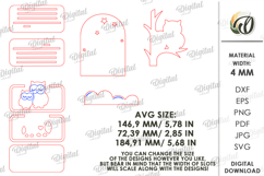 Valentine's Day Led Stand Laser Cut. Night Lamp SVG Product Image 2