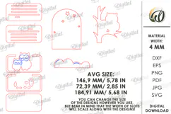 Valentine's Day Led Stand Laser Cut. Night Lamp SVG Product Image 2