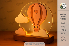 Valentine&#039;s Day Led Stands Bundle Laser Cut. Night Lamp SVG Product Image 7