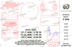 Valentine&#039;s Day Led Stand Laser Cut. Night Lamp SVG Product Image 2