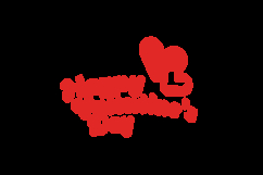 Valentine's day lettering typography text art graphic Product Image 2