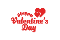 Valentine's day lettering typography text art isolated Product Image 1