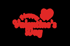Valentine's day lettering typography text art isolated Product Image 2