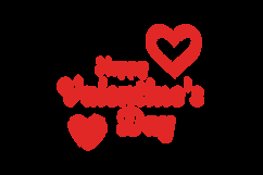 Valentine's day lettering typography text art vector Product Image 2